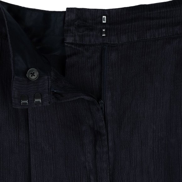 H&M navy silky straight leg casual lightweight trousers Size 4 - Picture 2 of 4